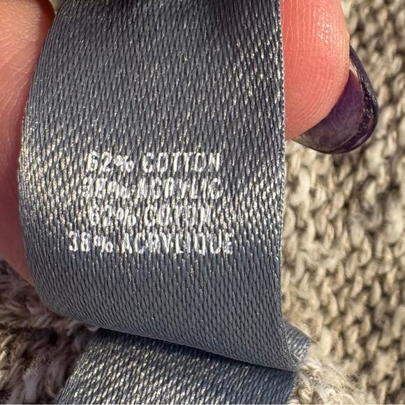 Aerie Oatmeal Knit Split Back Turtleneck Cotton Blend Sweater Size L - Picture 10 of 10